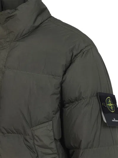 Stone Island Quilted Nylon Jacket Hidden Elements In Multi