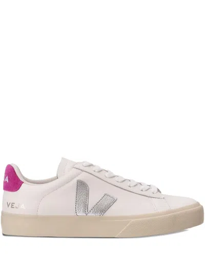 Veja Sneakers Campo Chromefree White Silver Ultraviolet In White