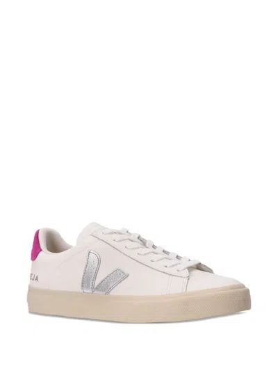 Veja Sneakers Campo Chromefree White Silver Ultraviolet In White