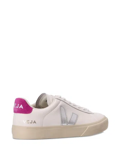 Veja Sneakers Campo Chromefree White Silver Ultraviolet In White