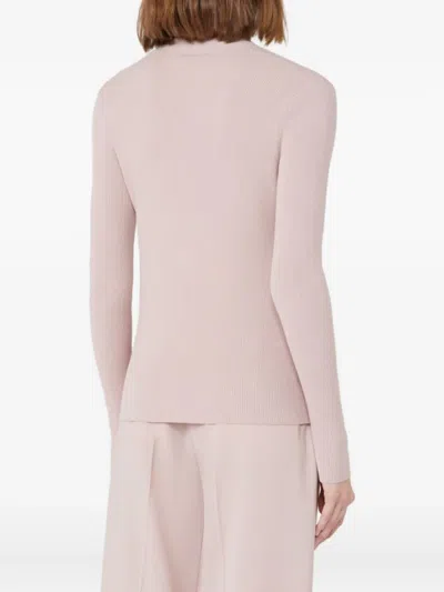 Weekend Max Mara Gabriel Ribbed V-neck Cardigan In Pink