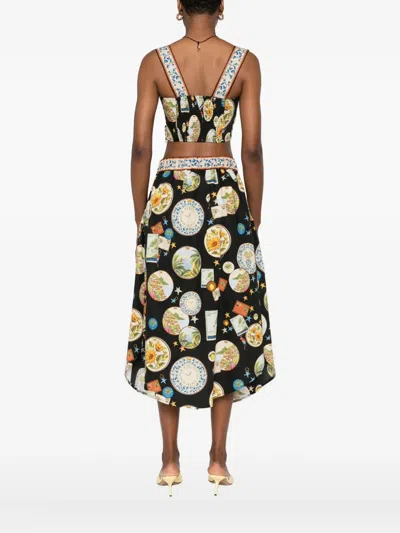 Farm Rio Trip Souvenir Crop Top In Multi