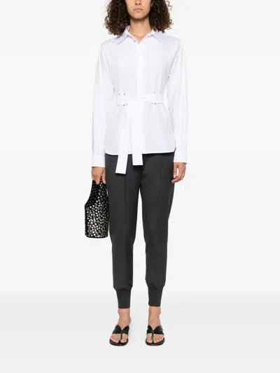 Stella Mccartney Elasticated Wool Trousers In Gray