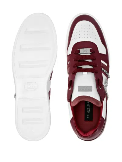 Philipp Plein Stud-embellished Low-top Sneakers In White