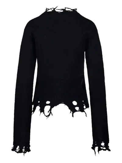 Haikure Jill Sweater With Long Sleeves And Distressed Edges