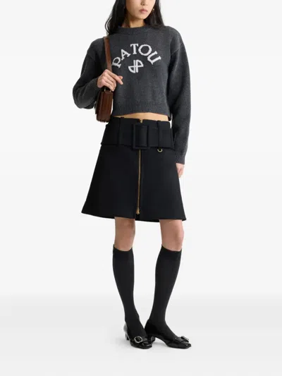 Patou Logo And Jp Monogram Intarsia Wool And Cashmere Jumper Clothing In Multi
