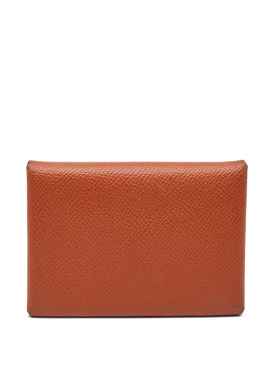 Pre-owned Hermes Calvi Duo Cardholder