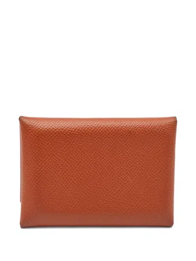 Pre-owned Hermes Calvi Duo Cardholder