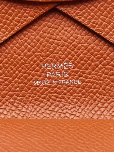 Pre-owned Hermes Calvi Duo Cardholder
