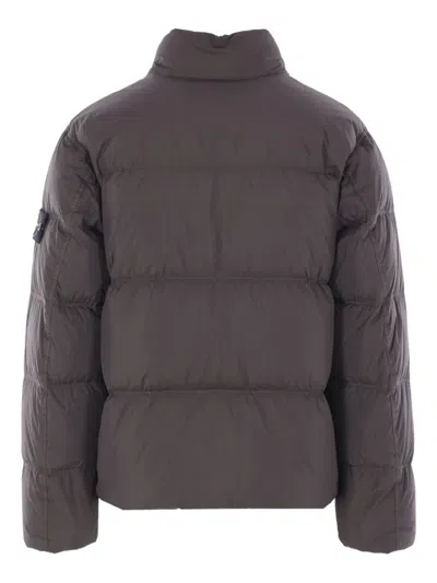 Stone Island Compass-badge Padded Jacket In Gray