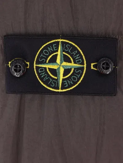 Stone Island Compass-badge Padded Jacket In Gray