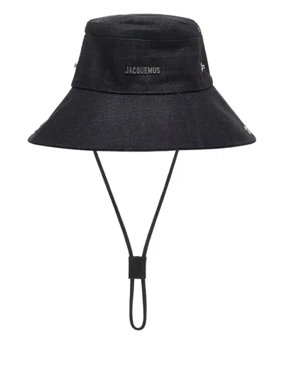 Jacquemus Denim Bucket Hat In Black