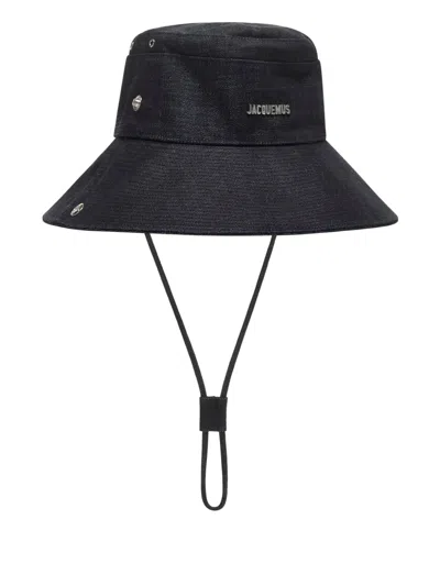 Jacquemus Denim Bucket Hat In Black