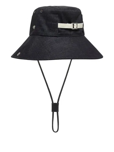 Jacquemus Denim Bucket Hat In Black
