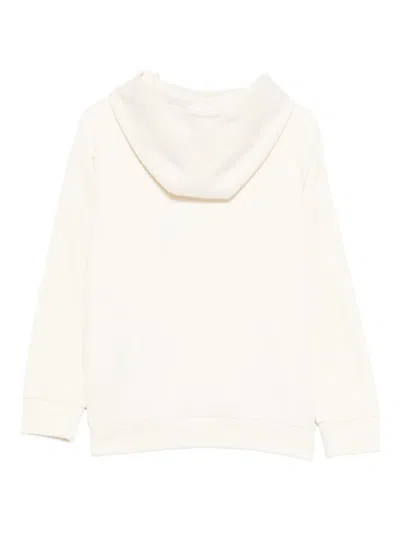 Versace Safety-pin Logo Hoodie In Neutral