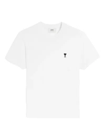 Ami Alexandre Mattiussi Ami Paris Men Ami De Coeur T-shirt In Organic Cotton Jersey In White