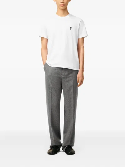 Ami Alexandre Mattiussi Ami Paris Men Ami De Coeur T-shirt In Organic Cotton Jersey In White