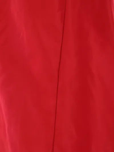 Maria Calderara Sleeveless Pleated Blouse In Red