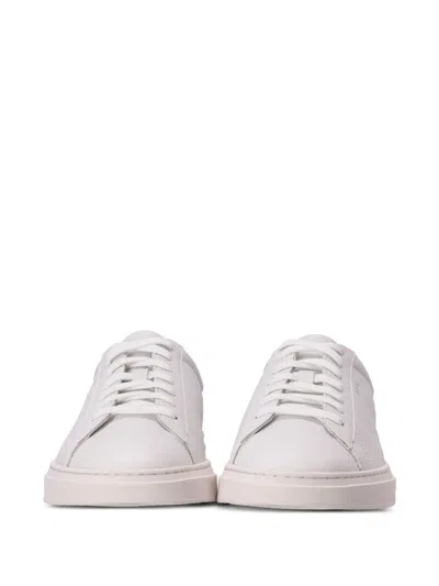Hugo Boss Leather Lace-up Sneakers In Neutral