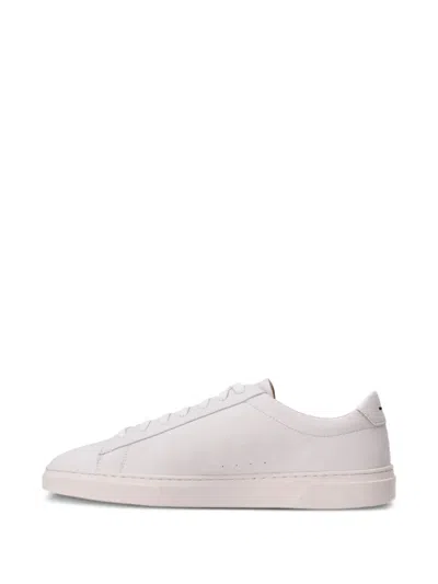 Hugo Boss Leather Lace-up Sneakers In Neutral