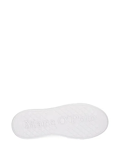 Marc O'polo Suede-panelled Platform Sneakers In White