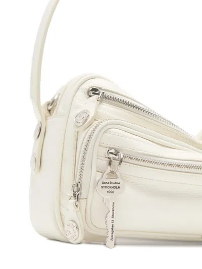 三拉链皮质单肩包