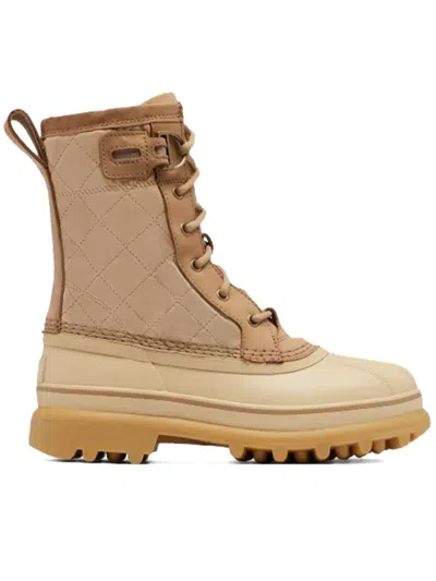 Sorel Caribou Royal Lace-up Quilted Boots In Brown