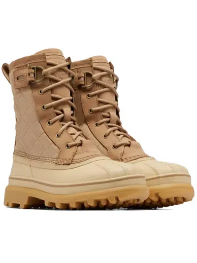 Sorel Caribou Royal Lace-up Quilted Boots In Brown