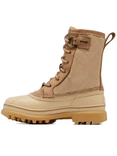 Sorel Caribou Royal Lace-up Quilted Boots In Brown