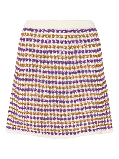 Eres Design Knitted A-line Mini Skirt In Multi