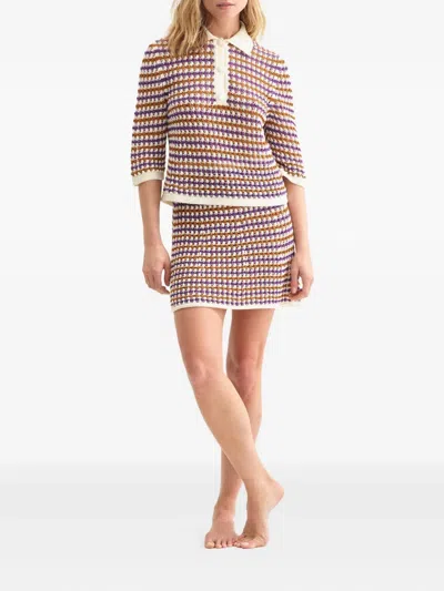 Eres Design Knitted A-line Mini Skirt In Multi