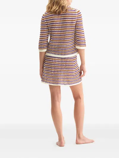 Eres Design Knitted A-line Mini Skirt In Multi