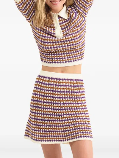 Eres Design Knitted A-line Mini Skirt In Multi