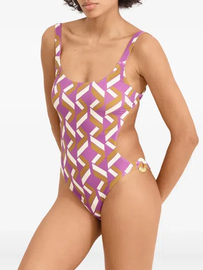 Eres Glam Sophistique Imprime Swim Purple In Pink