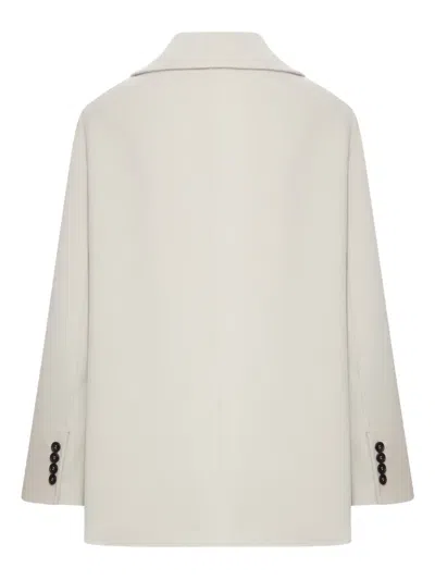 S Max Mara Double-breasted Wool Jacket In Gray