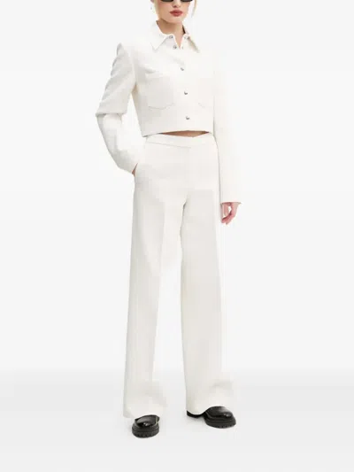 Hugo Boss Tweed Shirt Jacket In White