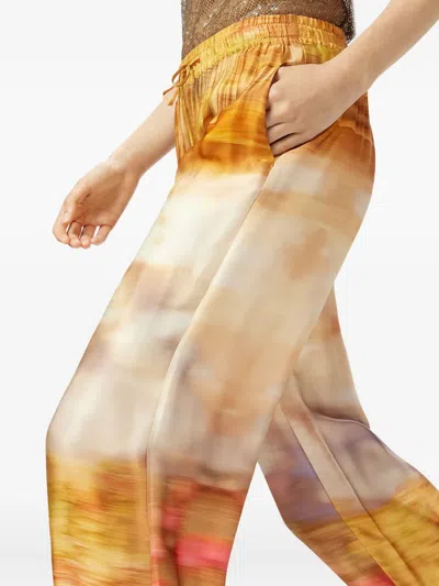 Pinko Pantalon Imprimé Ample Et Léger In Yellow