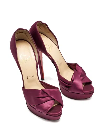 Pre-owned Christian Louboutin 150mm Satin Heeled Sandals