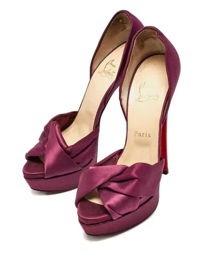Pre-owned Christian Louboutin 150mm Satin Heeled Sandals