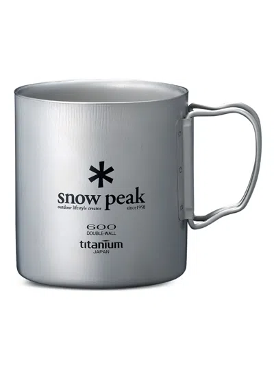 Snow Peak Ti-double Titanium Mug (600ml) In Silver