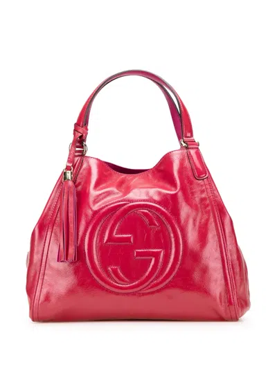 Pre-owned Gucci 2000-2015 Medium Patent Soho Cellarius Tote Bag