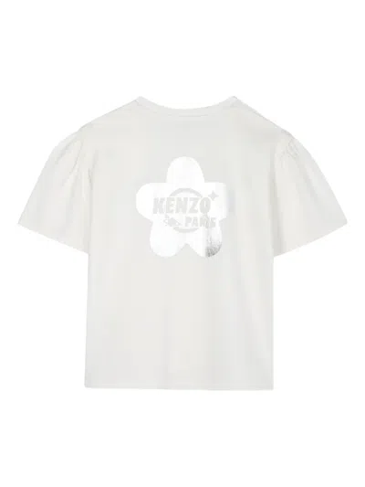 Kenzo Puff-sleeve T-shirt In White