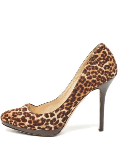 Pre-owned Jimmy Choo 100mm Leopard-print Pumps