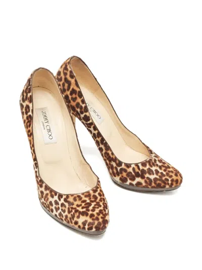 Pre-owned Jimmy Choo 100mm Leopard-print Pumps