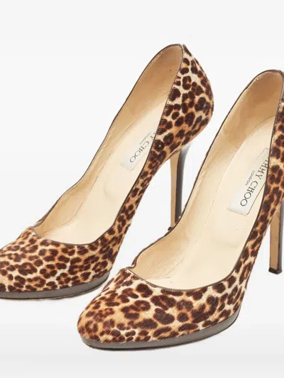 Pre-owned Jimmy Choo 100mm Leopard-print Pumps