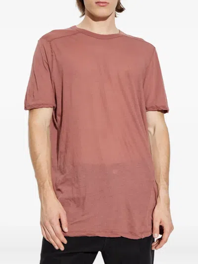Rick Owens Cotton T-shirt In Pink