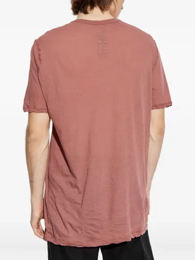 Rick Owens Cotton T-shirt In Pink