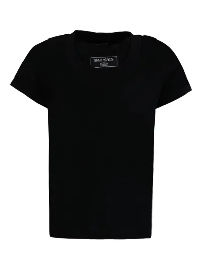 Balmain Logo-print T-shirt In Black