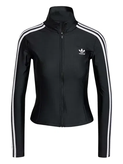Adidas Originals Adicolor 3-stripes Zip-up Track Jacket In Black