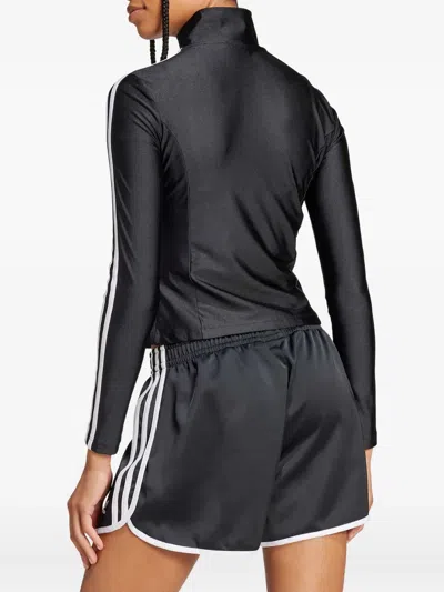 Adidas Originals Adicolor 3-stripes Zip-up Track Jacket In Black